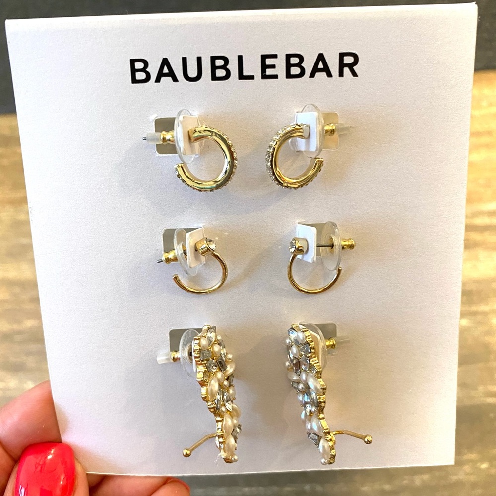 BaubleBar Trio Earring Set, BRAND NEW